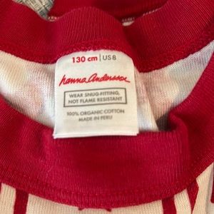 Hanna Anderson Christmas PJs size 130 cm (8) long sleeved Dear Dear